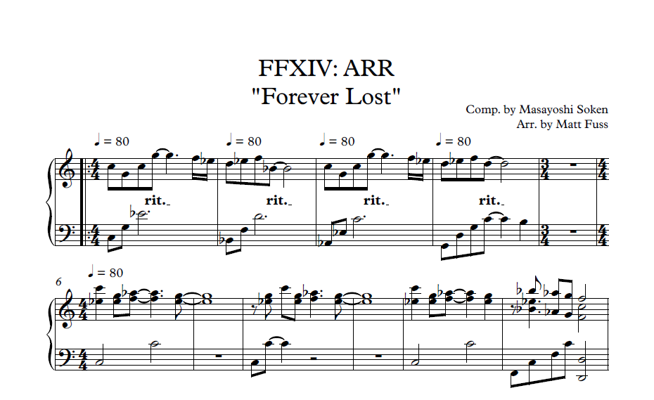 Final Fantasy 7 Piano Sheet Pdf Freegetpv